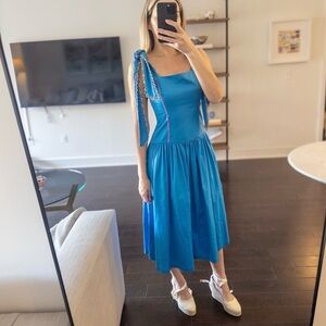 Alden Adair Midi Dress with Ribbon Tie NWT